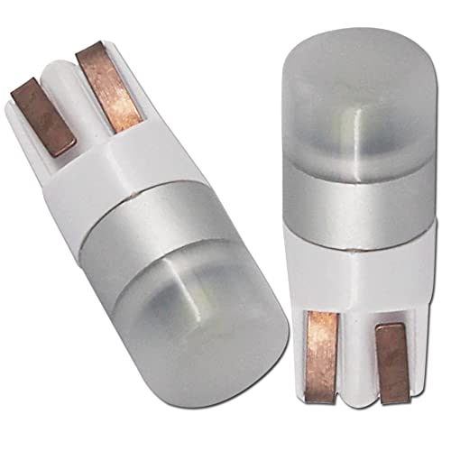 HSUN T10 LED 爆光 10V-60V ホワイト電球色 ポジションランプ インジケータライト ルームランプ ナンバー灯 W5W 194 2825 175 161 168 12961 バルブ 360°車用 CANBUSキャンセラー内蔵 2個セット