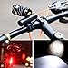 Havamoasa 2PCS Bike Light Set USB LED Front Tail Light Bike Front Light Bike Tail Light Rechargeable Aluminum Alloy Black Waterproof