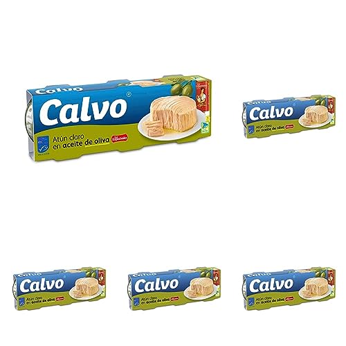 Calvo Atún claro en Aceite de Oliva La Española Pack3 x 100g (Paquete de 5)