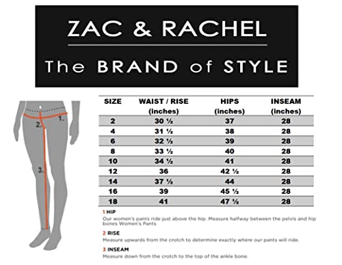 Zac & Rachel Women's Pull-On Ankle Pants With Band, Black, 14 #TOP6