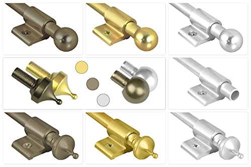 Effector Tapijtstangen van geanodiseerd aluminium - elegante traploperstang - (2 eindkappen rond zilver) tapijtstang kap decoratie treden