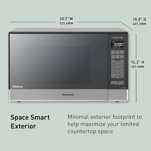 Image of Panasonic Microwave Oven NN-SN686S Stainless Steel Countertop /Built-In with Inverter Technology and Genius Sensor, 1.2 Cubic Foot, 1200W