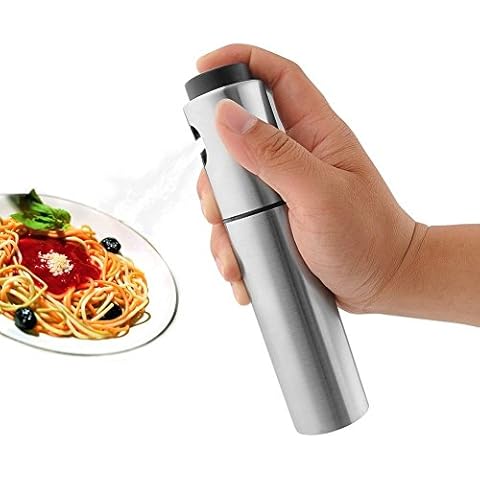 LuckyStone Kitchen Stainless Steel Pump Spraying Olive Oil Sprayer Vinegar Sprayer Cooking Tools Cover