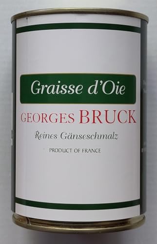 GEORGES BRUCK - FOIE GRAS de STRASBOURG, ALSACE - Grasa de Ganso - 370gr tin