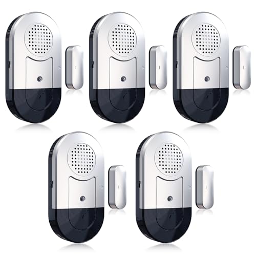 Allarme Wireless Per Porte E Finestre DAYTECH – 2 Sensori + 2 Ricevitori, 100 M Di Portata, 80.000 Usi, Volume Regolabile