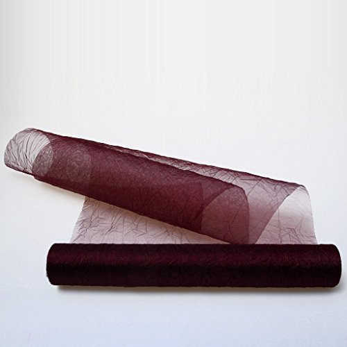 Organza accidente-camino de mesa burdeos Cover