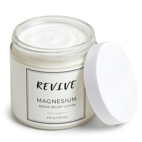 REVIVE CARE Nerve Relief Lotion Magnesium Nerve Cream with Arnica Montana Menthol Neuropathy Lotion for Foot Joint & Back Non-Greasy Deep Penetration 4 fl oz (120 mL) (1)