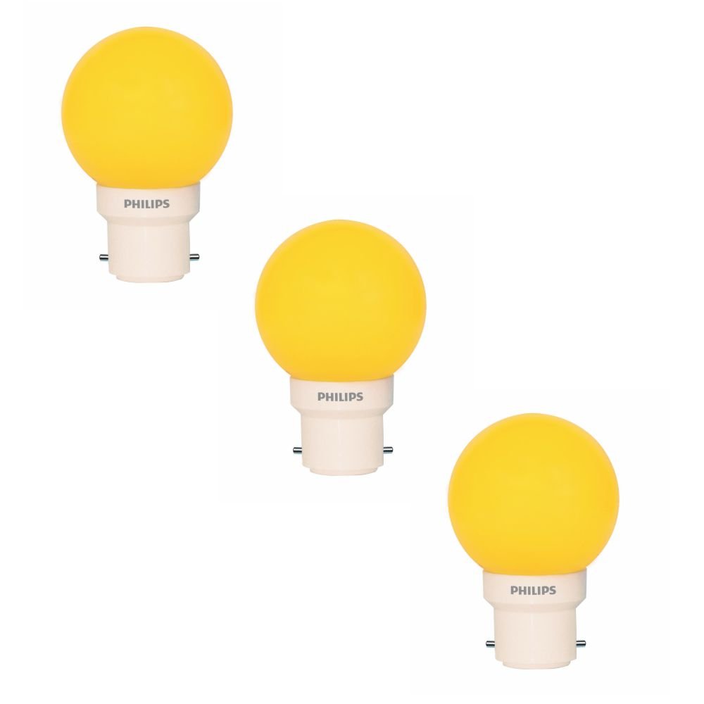 Philips Deco Mini Base B22 0.5-Watt LED Bulb (Pack of 3, Yellow)-image-48