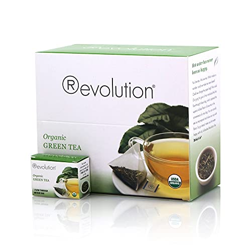 Revolution Tea - Mesh Infuser Full Leaf Tea - Organic Green Tea - 30 Bags