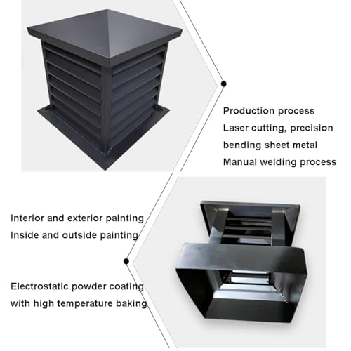 Tuyau de cheminée ventilé avec capot de ventilation de toit 40 cm - 7