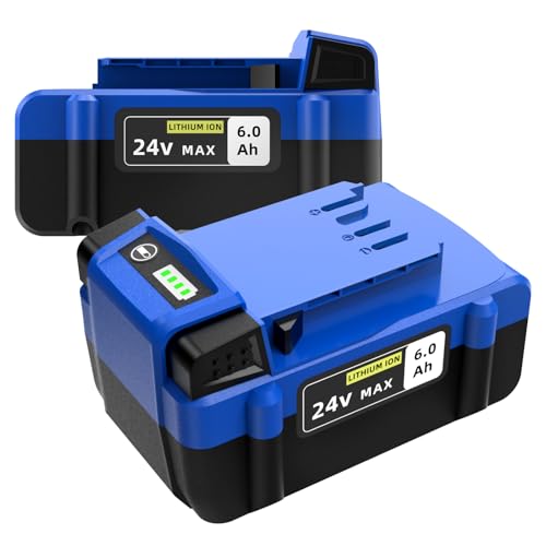 SAPBJ 2 Pack 24V 6.0Ah Battery for Kobalt, Compatible with Kobalt 24 Volt Max Cordless Power Tool Model KB624-03 KB524-03 KB424-03 KB224-03 KB124-03 0673802 1051230 Lithium-ion Replacement Bateria