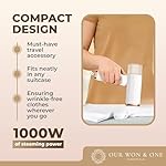 Travel Essentials : Steamer for Clothes - Home or Travel Steamer & Iron, White with Rose Gold Accents, 1000W Steam, Fast Heat Up, Removes Wrinkles in Seconds, a must-add to Travel Accessories - Image 5