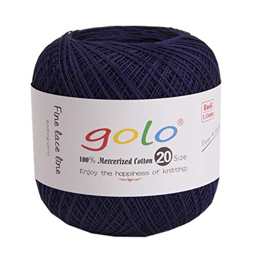 Image of golo Crochet Thread Ball Size 20 Yarn for Hand Knitting Red Coffer 831