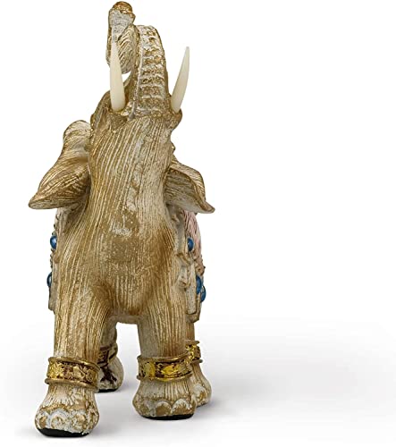 Image of AUGEN Polyresin Elephant Idol Statue Showpiece for Home Decor Decoration and Gifting (1 Piece,7145B2)-B