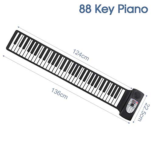 HMTOHL 88 Touches Roll Up Piano Rechargeable Électronique Silicone Flexible Clavier Orgue Haut-Parleur Intégré Support… - Les Beatles, Paul McCartney, John Lennon, RIngo Starr, George Harrison HMTOHL 88 Touches Roll Up Piano Rechargeable Électronique Silicone Flexible Clavier Orgue Haut-Parleur Intégré Support… – Image 6