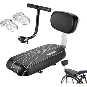 MERAXI Kussen voor fietsbagagedrager, fiets achterbank, universele fietsstoel voor kinderzitje met draagzak, zachte badstof rugleuning, comfortabel voor kinderen of volwassenen