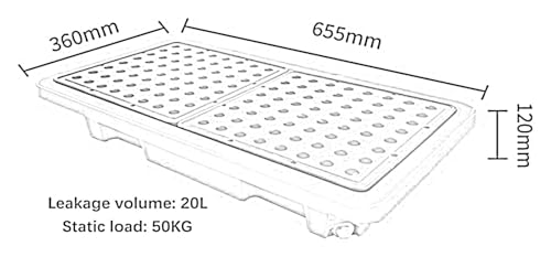 Plateforme de confinement en polyéthylène avec bac étanche pour usage industriel - 2