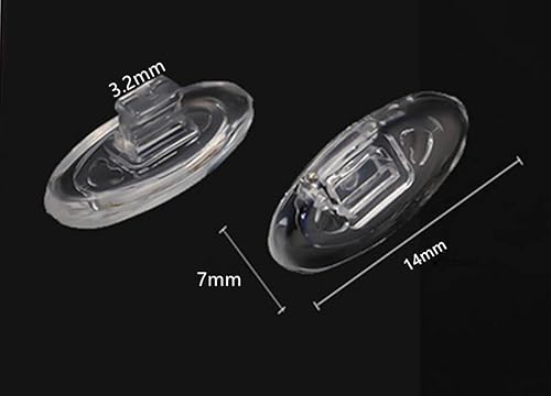 Miniatura 5 de Almohadillas para la nariz para gafas, 5 pares de lentes de repuesto para la nariz, protectores de nariz ovalados de silicona suave, almohadillas
