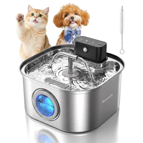 Fontaine eau chat sans fil acier inox 3,2L ultra silencieux
