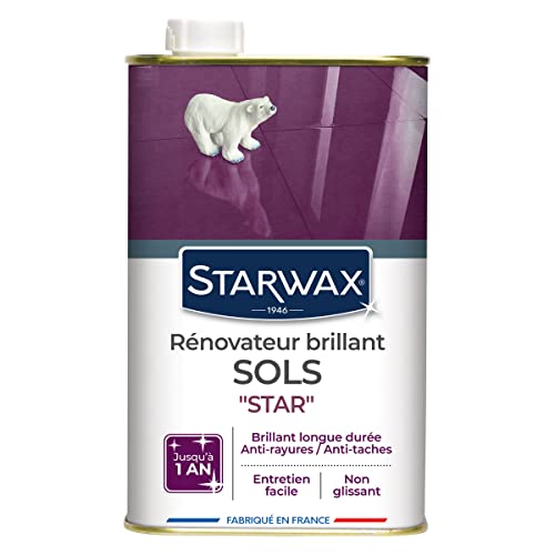STARWAX Rénovateur Brillant Star pour Sols Intérieurs - 1L - Idéal pour Donner de la Brillance et Protéger des Taches