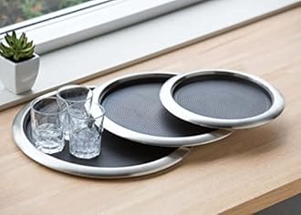 Service Ideas TR1614RI Tray, 18/8 Stainless Steel, Removable Insert, 16" x 14"