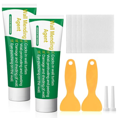 100g Crème de Réparation Murale x2,Rebouche en Pâte,Enduit de Rebouchage Extérieur et Intérieur,Enduit de Rebouchage Pâte de Murs qui Répare les...