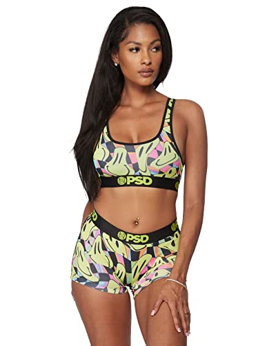 PSD Women's Psycho Smiles Sports Bra, Multi, M