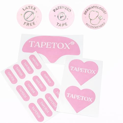 TapeTox Face Tape 3 Piece Set - Wrinkle Patches for Forehead Crows Feet & Smile Lines - Collagen Boosting Non-Toxic Breathable Japanese Face Lifting Tape Strips for Overnight Use Facial Mask Smooth