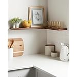 BAYKA Floating Shelves, 22.5 inches Rustic Wood Wall Shelves for Bathroom，Bedroom, Living Room, Kitchen & Book, Hanging Display Decor Organization Shelf with 22 lbs Capacity (Rustic Brown) - Image 2