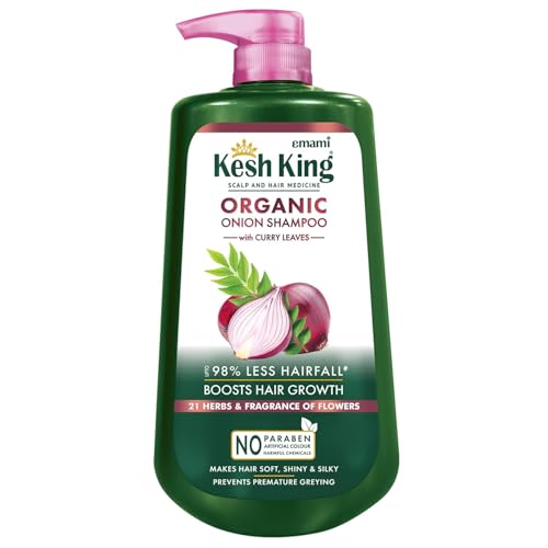 Kesh King Scalp and Hair Medicine Organic Onion Shampoo with Curry Leaves 1L