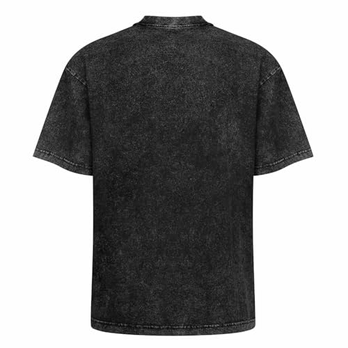 Men Women Vintage Oversized Short Sleeve T-Shirt Casual Drop Shoulder Tee Tops2