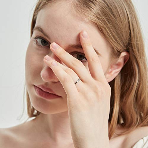 KAZITSAN 2mm 4mm 6mm Stainless Steel Rings for Women Men High Polish Plain Dome Silver/Gold/Rose Gold Wedding Band Comfort Fit4