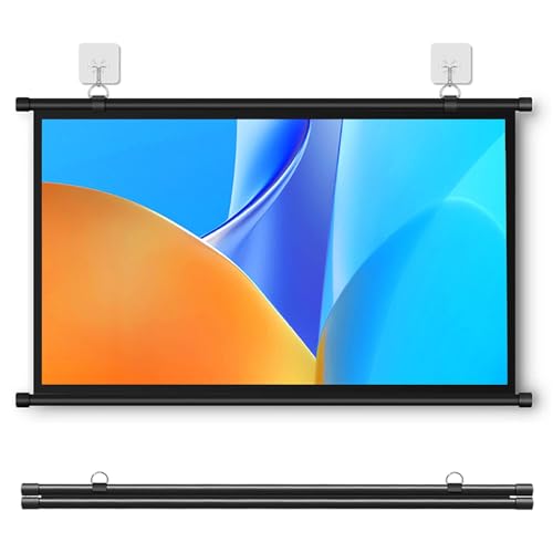 Pantalla de proyector 72" 16:9 enrollable para pared