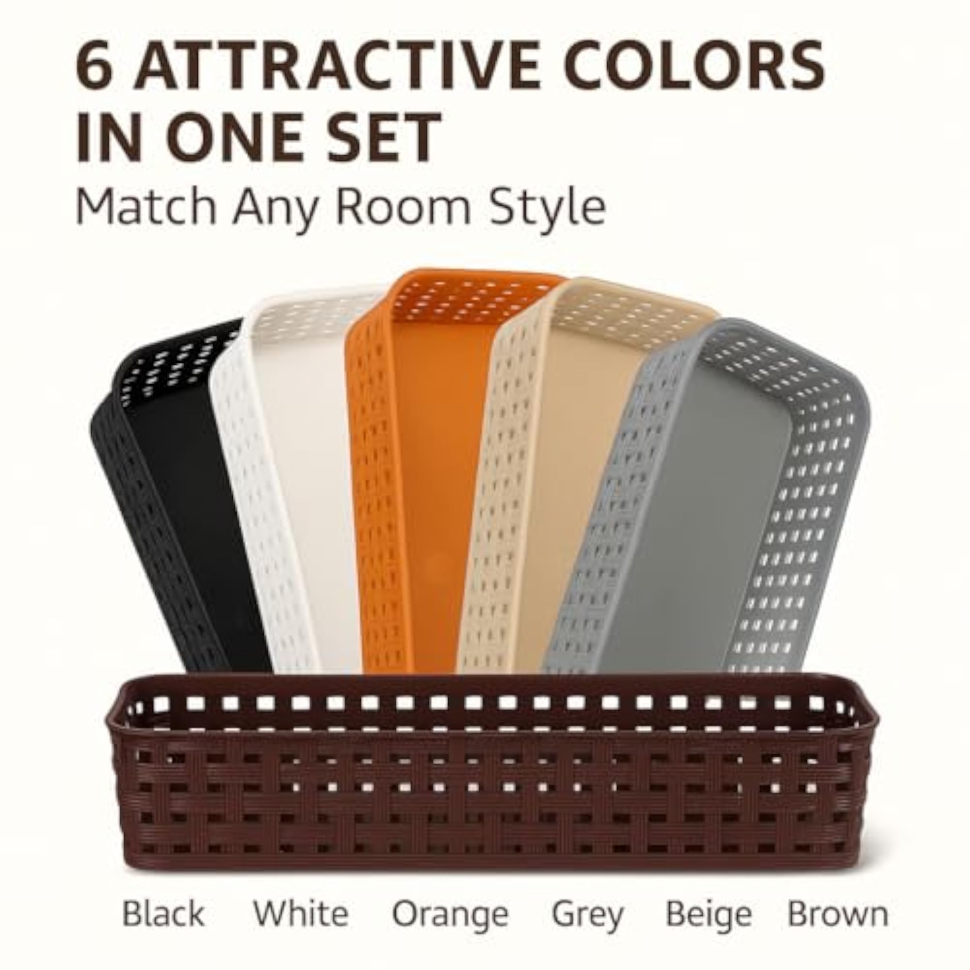 Plastic Desk Organizer Basket with Free Mobile Stand