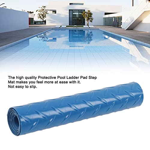 Wnesy Rubber Ladder Mat, Replaceable Protective Ladder Mat strong folding back suction for swimming pool - Image 2