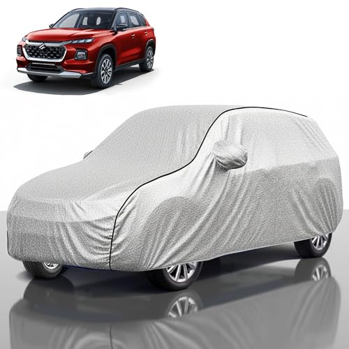 Image of Kayme Compatible with Silver Grand Vitara Car Cover Waterproof Car Body Cover for All Weather Proof & Full Bottom Elastic, Triple Stitching with 100% Nail Proof Cover