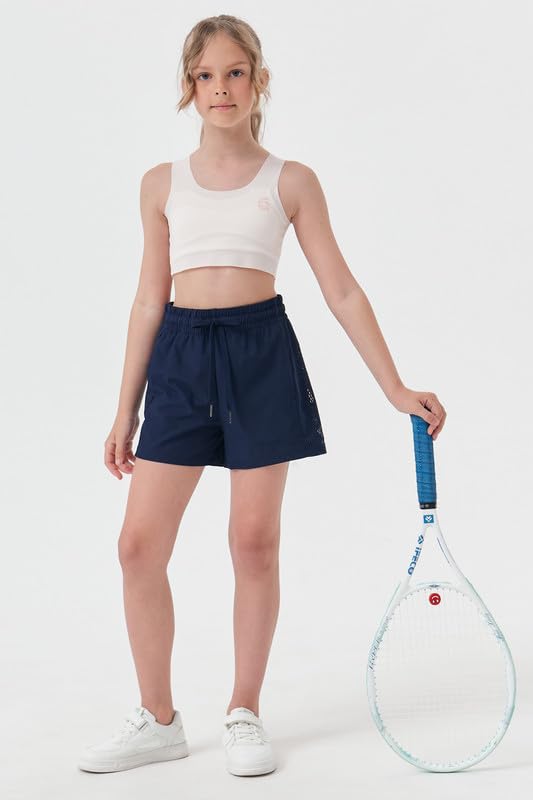 Girl Shorts 5 Pack Girls Athletic Shorts Girls Soccer Running Performance Active Dry-Fit Sports Basketball Shorts With Drawstring Pocket Girls Starter Shorts