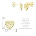 Carissima Women's 9 ct Yellow Gold 8 x 7 mm Flower Heart Stud Earrings