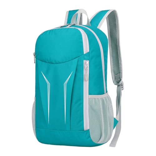 de senderismo práctica con múltiples compartimentos - Bolso de hombro impermeable y duradero de nailon para hombres y mujeres, LAGO AZUL