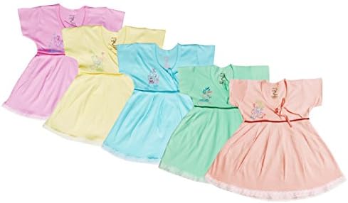 Jo Kids Wear Baby Girls Frock Set (4015_Multicolour_0-3 Months)