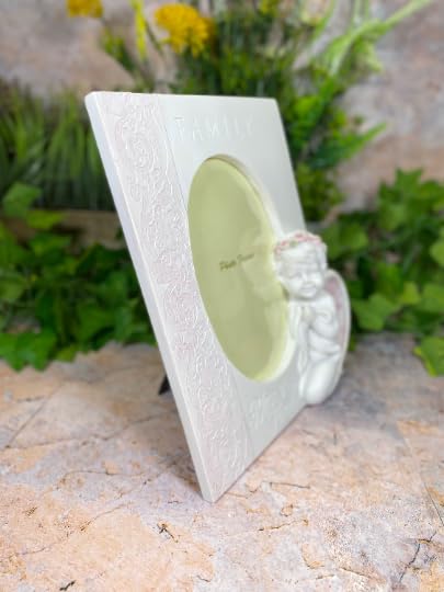 Exquisite Handmade Resin Guardian Angel Photo Frame A Cherubic Ornament to Cherish