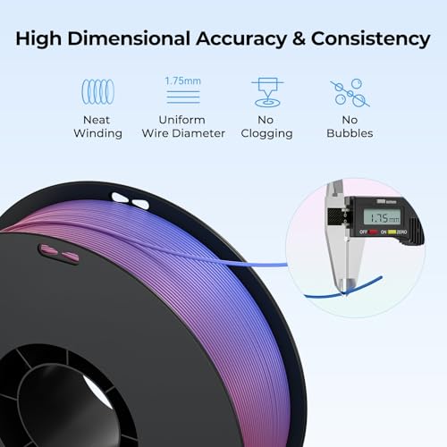 Image of Creality PLA+ Filament 1.75mm 4KG, 3D Printer Filament 4 Pack 1kg Cardboard Spool, Strong Toughness,Multi-Color 3D Printing Filament for Most FDM Printers(2 Black 2 White)