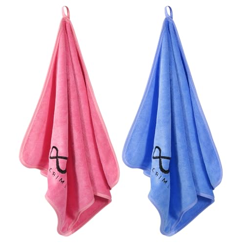 INFICRIME 2 Pack Microfiber Gym Towels, 380 GSM 15"x31" Bigger Size Super Soft Quick-Drying Towels for Workout, Yoga, Fitness, Sports, Sweat Absorbent & Lightweight