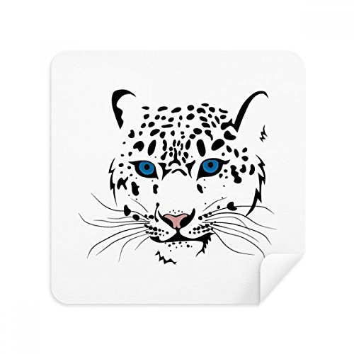 Chiffon tigre blanc en suède pour lunettes et écran de téléphone, lot de 2