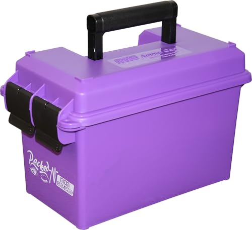Image of MTM AC50C-25 Ammo Can, 50-Caliber, Heavy-Duty Dual Latching System, Rugged Polypropylene Plastic, O-Ring Seal System, Water Resistant, Bulk Ammo Storage, USA Made, Purple