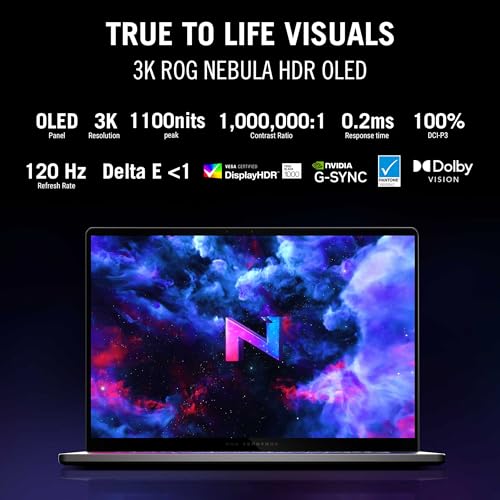 Image of ASUS ROG Zephyrus G14 (2026),AMD Ryzen AI 9 465,RTX 5060-8GB,32GB RAM,2TB SSD,3K OLED,14 inch(35.5 cm),120Hz,Windows 11 Home,M365 Basic(1Y),Office 2024,Eclipse Gray,1.5 Kg,GA403GM-SY132WS,Gaming Laptop
