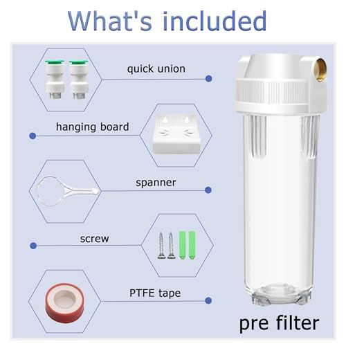Miniatura 2 de Sistema de carcasa de filtro de agua para toda la casa con entrada y salida NPT de 1 pulgada, filtro de agua en línea para una vida saludable en el