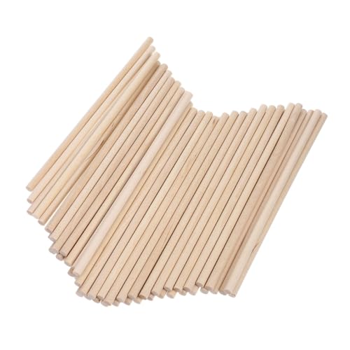 Cabilock 200Pcs Decorative Craft Sticks Precut Hardwood Dowel Rods for DIY Projects Smooth Unfinished Wood for Art Modeling Tiered Cakes and Centerpieces