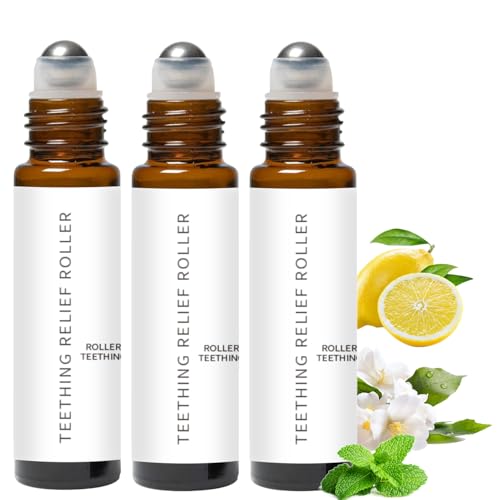 Image of 3Pcs Velaria Teething Roller Teething Roller Natural Teething Oil Roller,Velaria Natural Relief Roller