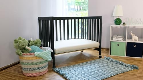 Image of Naturepedic Organic Mini Crib Mattress - Breathable & Lightweight Infant & Toddler Mattress - Waterproof Baby Bed Mattress for Crib - Non-Toxic Mattress for Baby and Toddler Bed - 23.5 inch x 37.5 inch x 3 inch